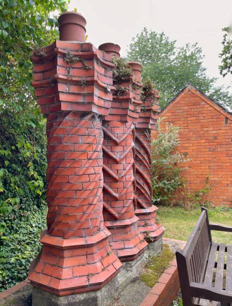 Awesome shaped brick chimneys